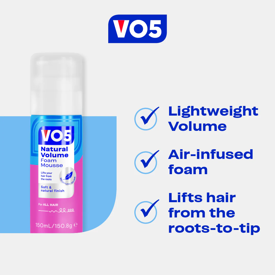 VO5 Natural Volume Foam Mousse 150ml - Image 4