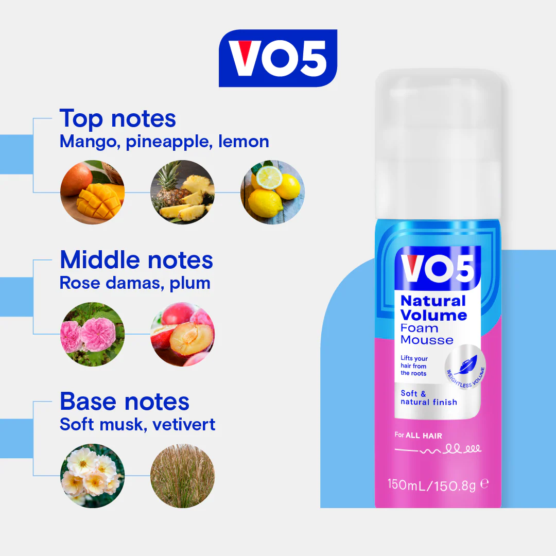 VO5 Natural Volume Foam Mousse 150ml - Image 7