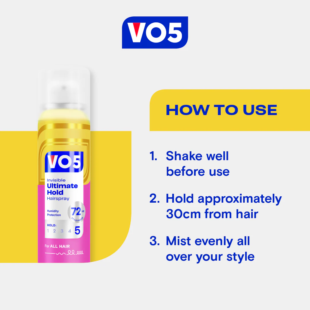 VO5 Ultimate Hold Hairspray 400ml - Image 5